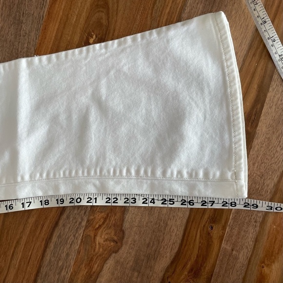 American Eagle,‎ Skinny Kick Flare White Jean Western 16 Petite Summer Neutral - Picture 12 of 13